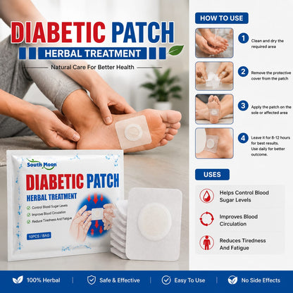 South Moon Diabetic Herbal Patch – Blood Sugar Support (10 Pcs)